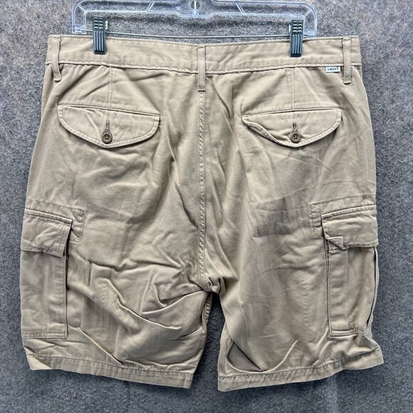 Levi’s Cargo Shorts Mens 34 Khaki Beige Cotton Twill Utility Pockets Casual - Picture 8 of 11